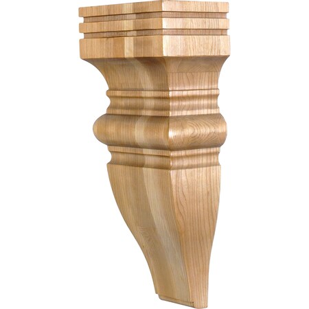 Hardware Resources 6" Wx4"Dx14"H Rubberwood Baroque Corbel COR23-2RW